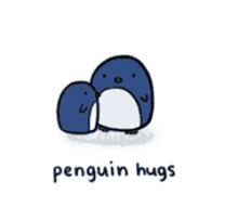 Penguin hugs