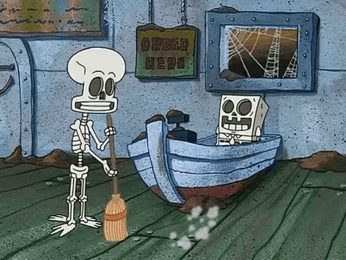 Spongebob skeletans