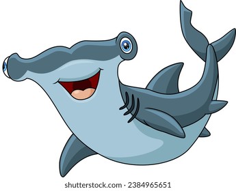 Cute hammerhead shark cartoon on 260nw 2384965651