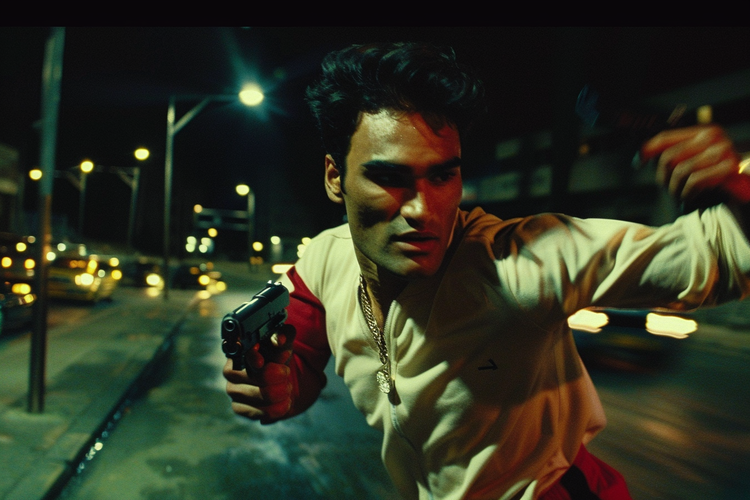 Successandlms action movie poster featuring a man running from  ef197663 3b35 41fb affb 31c6b3