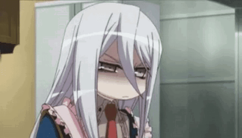 Annoyed anime girl annoyed