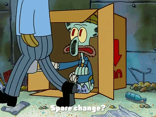 Homeless squidward