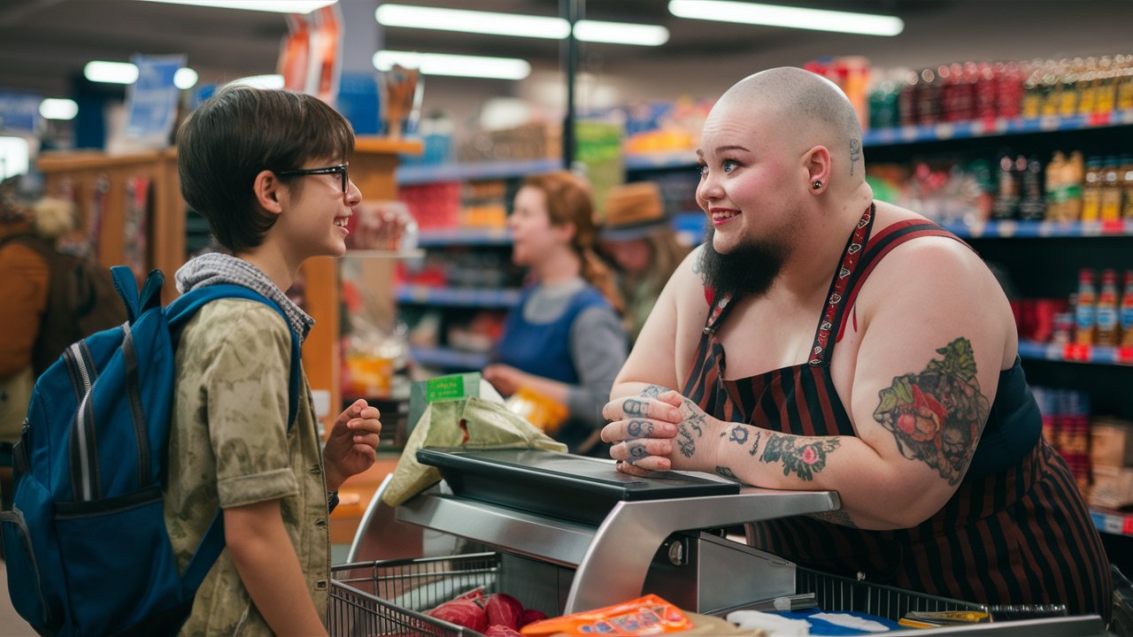 A candid photograph capturing a brief interaction  fUIc lIORLK8df1j7DcBzA 2cxeAwunQkqyqXtChg1