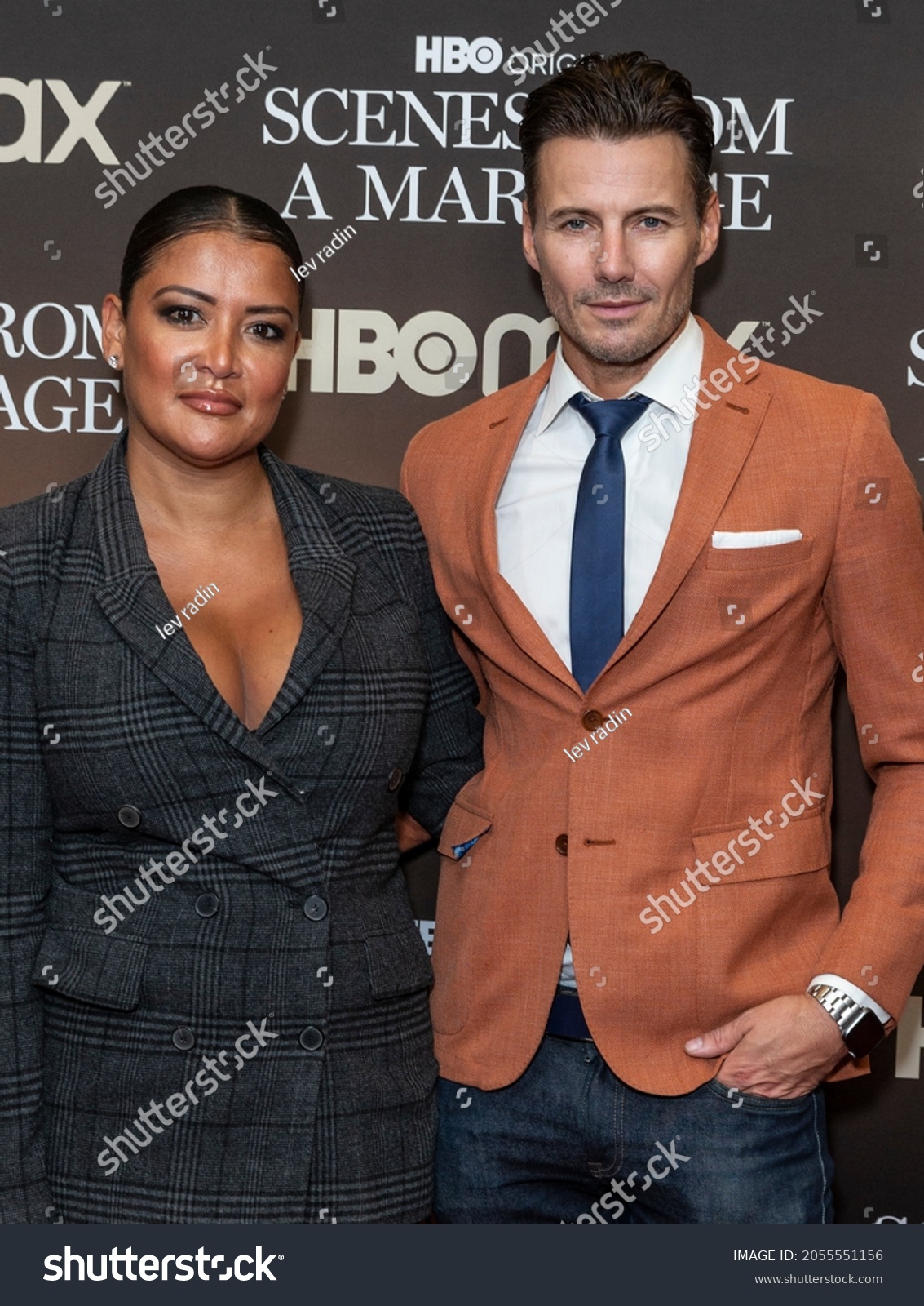 Stock photo new york ny october keytt lundqvist and alex lundqvist attend screening of hbo sce