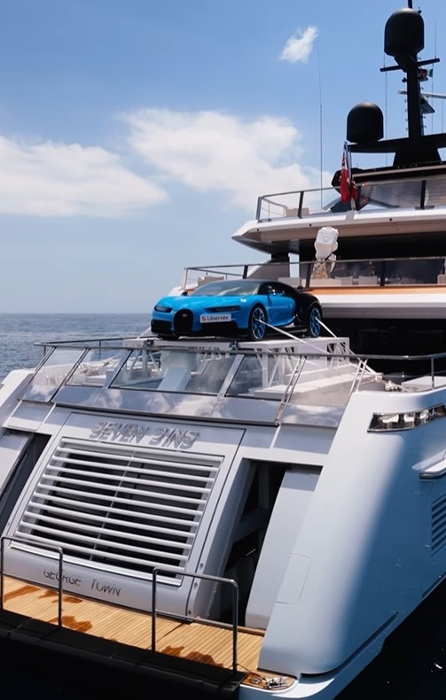 Put a 3m bugatti chiron on a 25m superyacht and call it a regular day in monaco 12