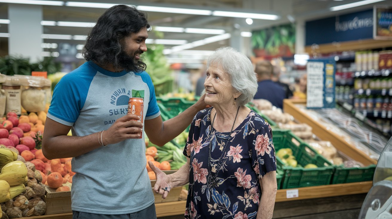 A photo of an indian surfer with long hair holding 7jG NoEsQSia5P2JfburJg b2FbIUWHRHGDmrHzNz7