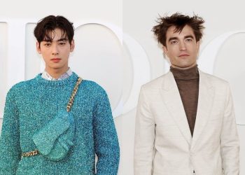 Robert Pattinson is flirty with ASTROs Cha Eunwoo at a Dior event 350x250