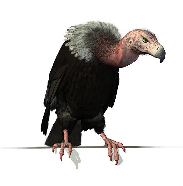 Vulture perched on an edge