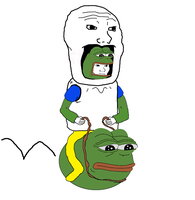Wojak riding pepe ball thumbnail