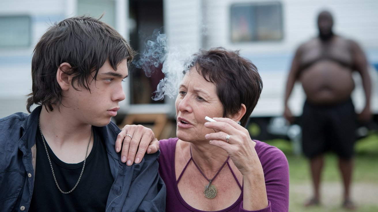 A photo of a mother smoking and talking to her tee EIKklrPgQZWlpDTGkHFR1A WQxrVM mTFqzimdKgQp
