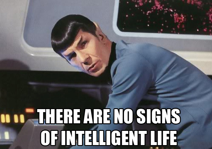 Spock meme no signs of intelligent life