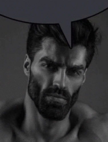 Gigachad speech bubble