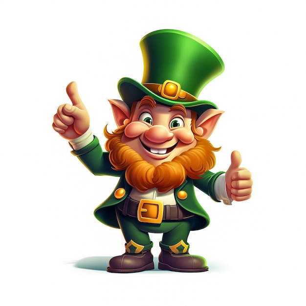 Leprechaun st patricks day cartoon character giving thumbs up peeking sign 1092063 1001