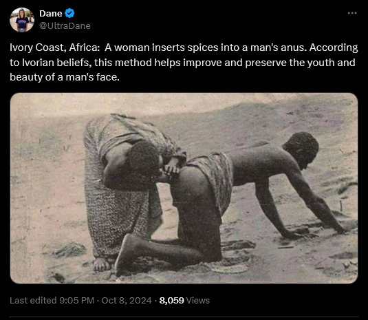 Screenshot 2024 10 08 at 22 15 43 Dane on X Ivory Coast Africa A woman inserts spices into a m