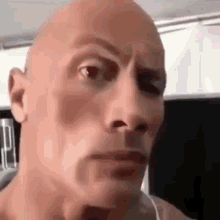 The rock raising eyebrow