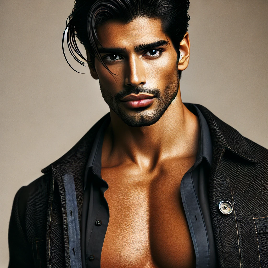 DALLE 2024 10 25 215734   A highly attractive Indian man resembling the model Alfredo Her