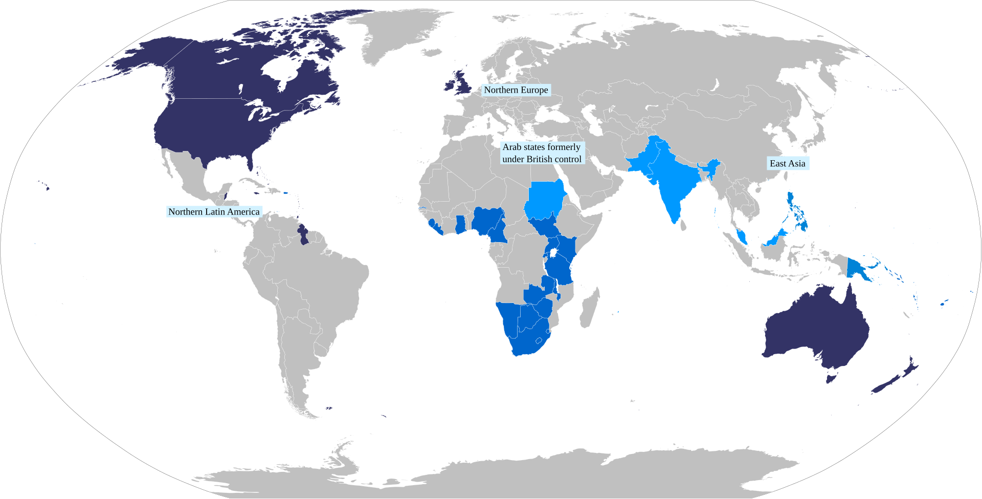 Anglosphere Map
