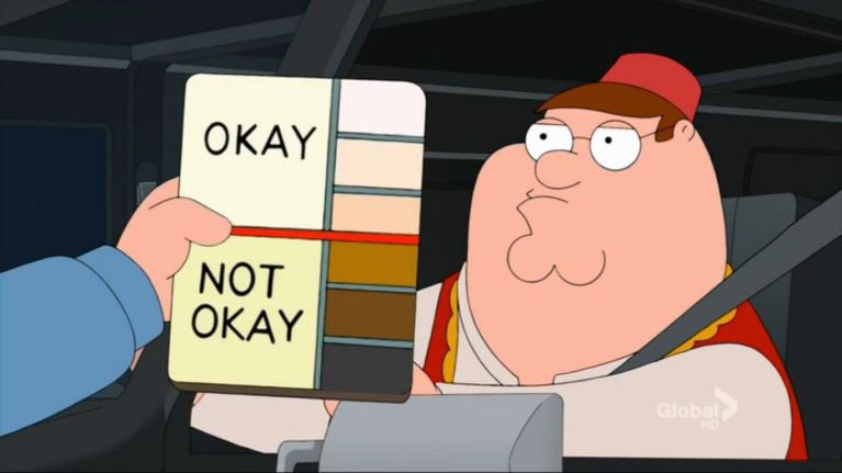 Family Guy Skin Colour meme 9