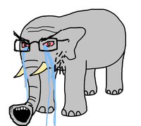 Wojak elephant soy boy crying glasses thumbnail