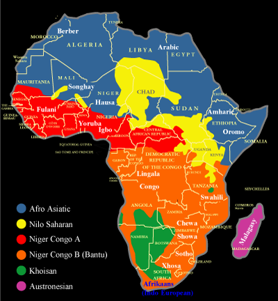 African language map African language map