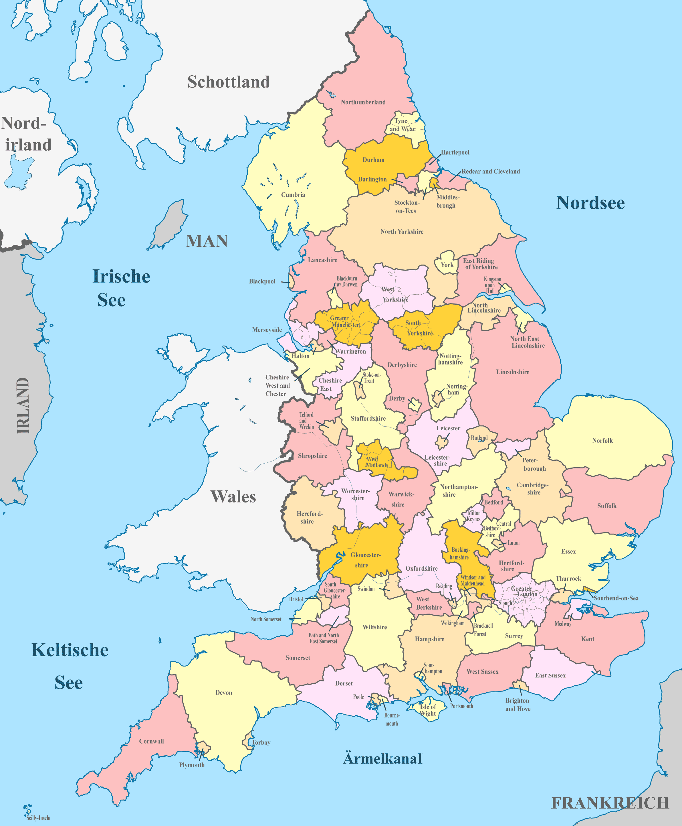 England karte