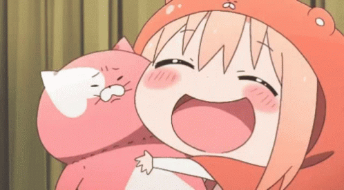 Cute anime umaru happy hug jc2op6yu2y2pvfxk