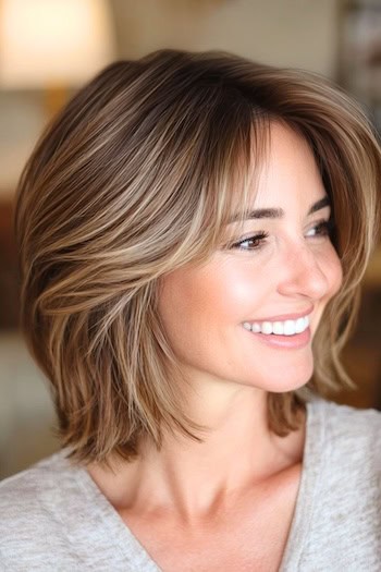 7 bob with feathered layers