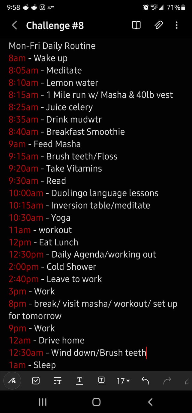 Challenge is creating a routine ive been working on v0 8u31ckbr3el81