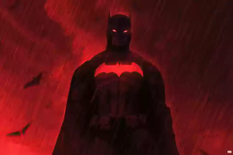 Large m0199 batman red rain poster 18 x 12 inch 300 gsm midnight original imaggm4gryagfkfb