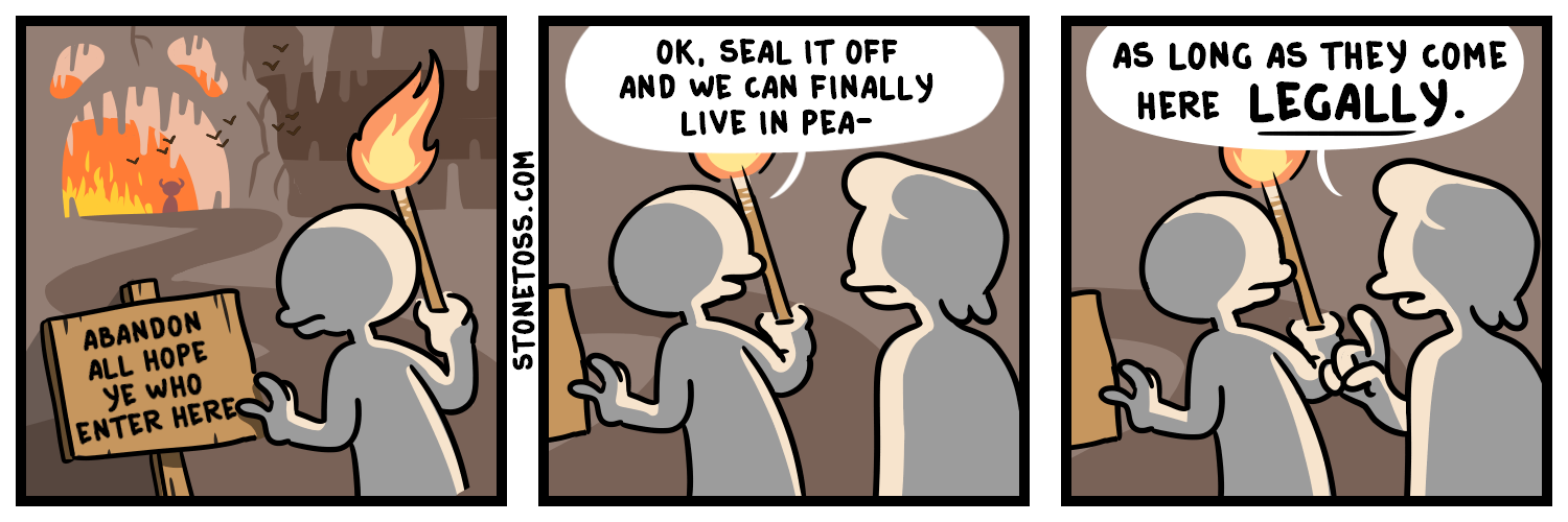 Legal immigration hell comic