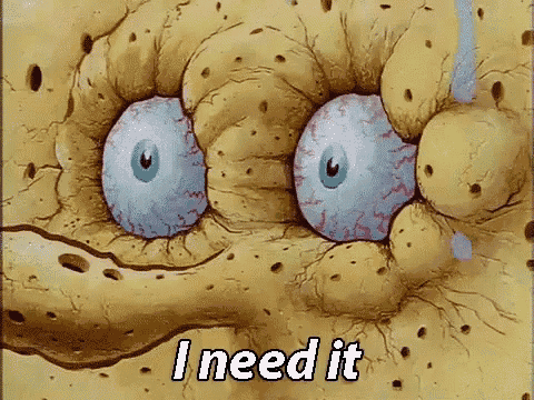Spongebob sweating