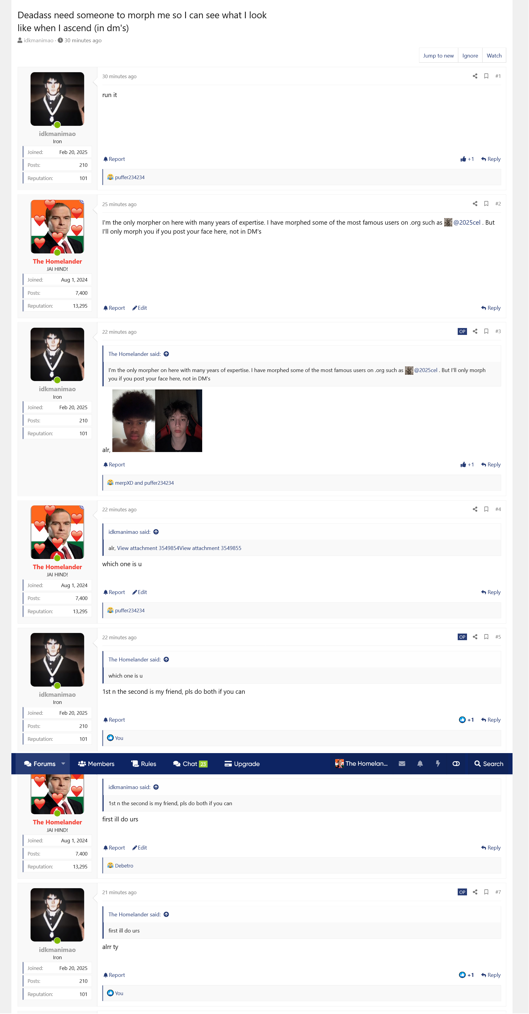 Screenshot 2025 03 08 at 20 15 41 Deadass need someone to morph me so I can see what I look li