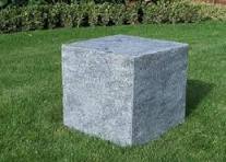 Chinese Limestone Garden Large Cube Pedestal G H50 x W50 x L50cm