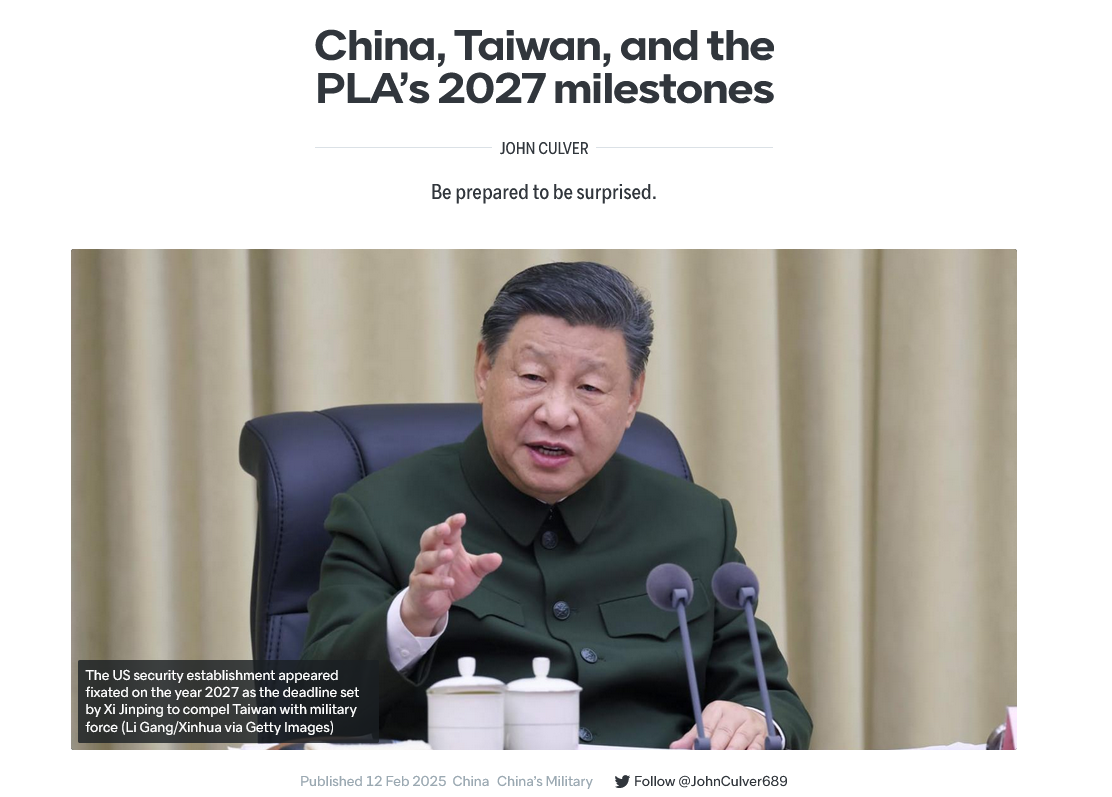 War with china in two more years