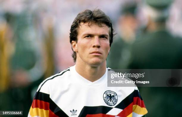 Dusseldorf west germany germany player lothar matthaus looks on prior to the uefa european