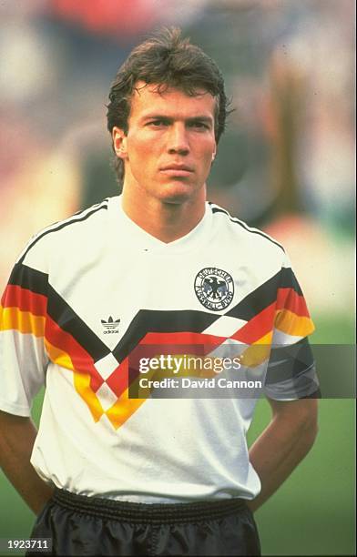 Portrait of lothar matthaus of west germany before a match mandatory credit david cannon allsp