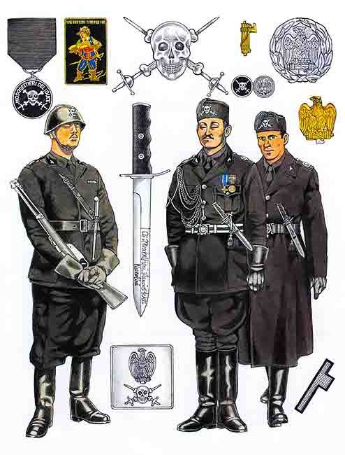  Moschettieri del Duce in alta uniforme 
