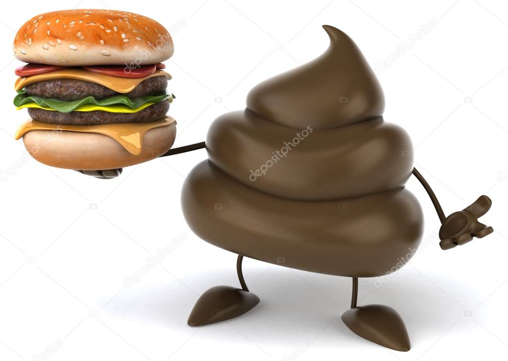 Depositphotos 56546625 stock photo poop with hamburger