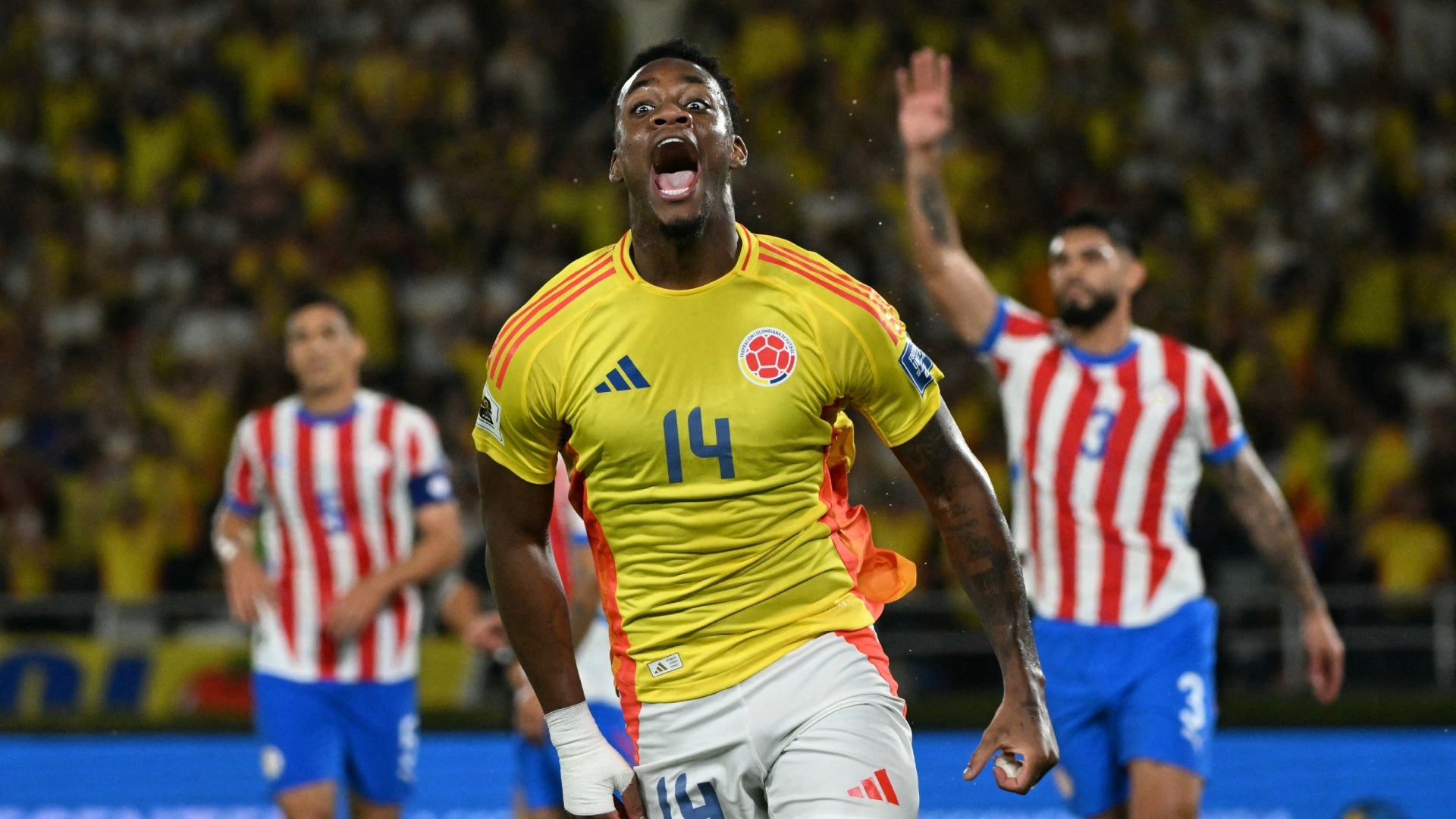 5109522 Jhon Duran marco gol en Colombia vs Paraguay AFP 786884887