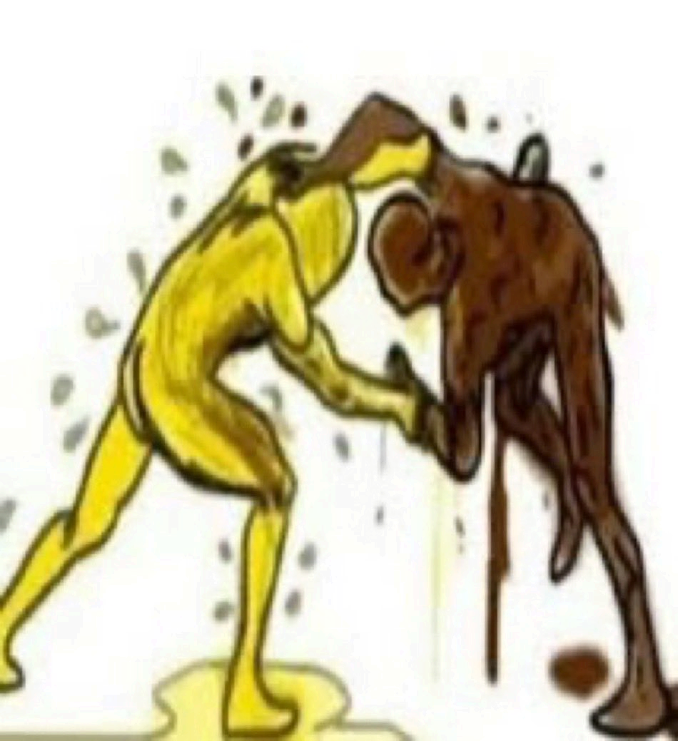 Piss fighting shit