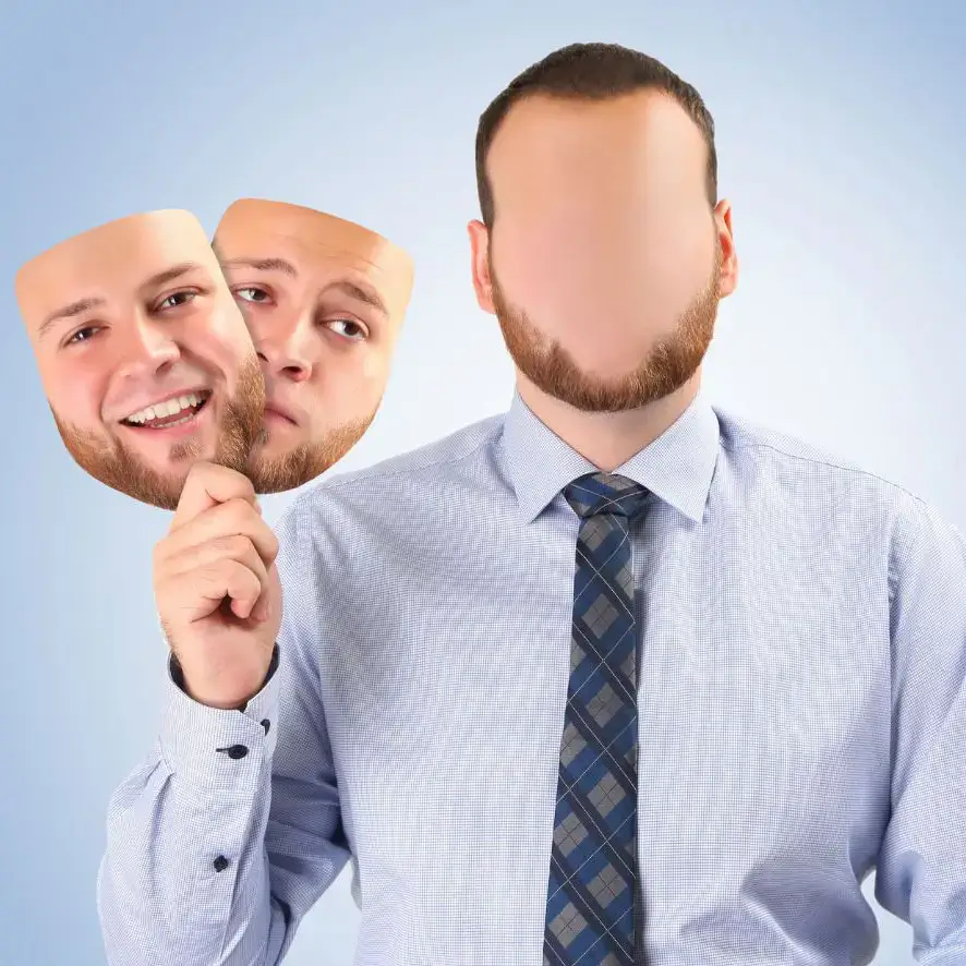 Blank face of narcissist 2041954502