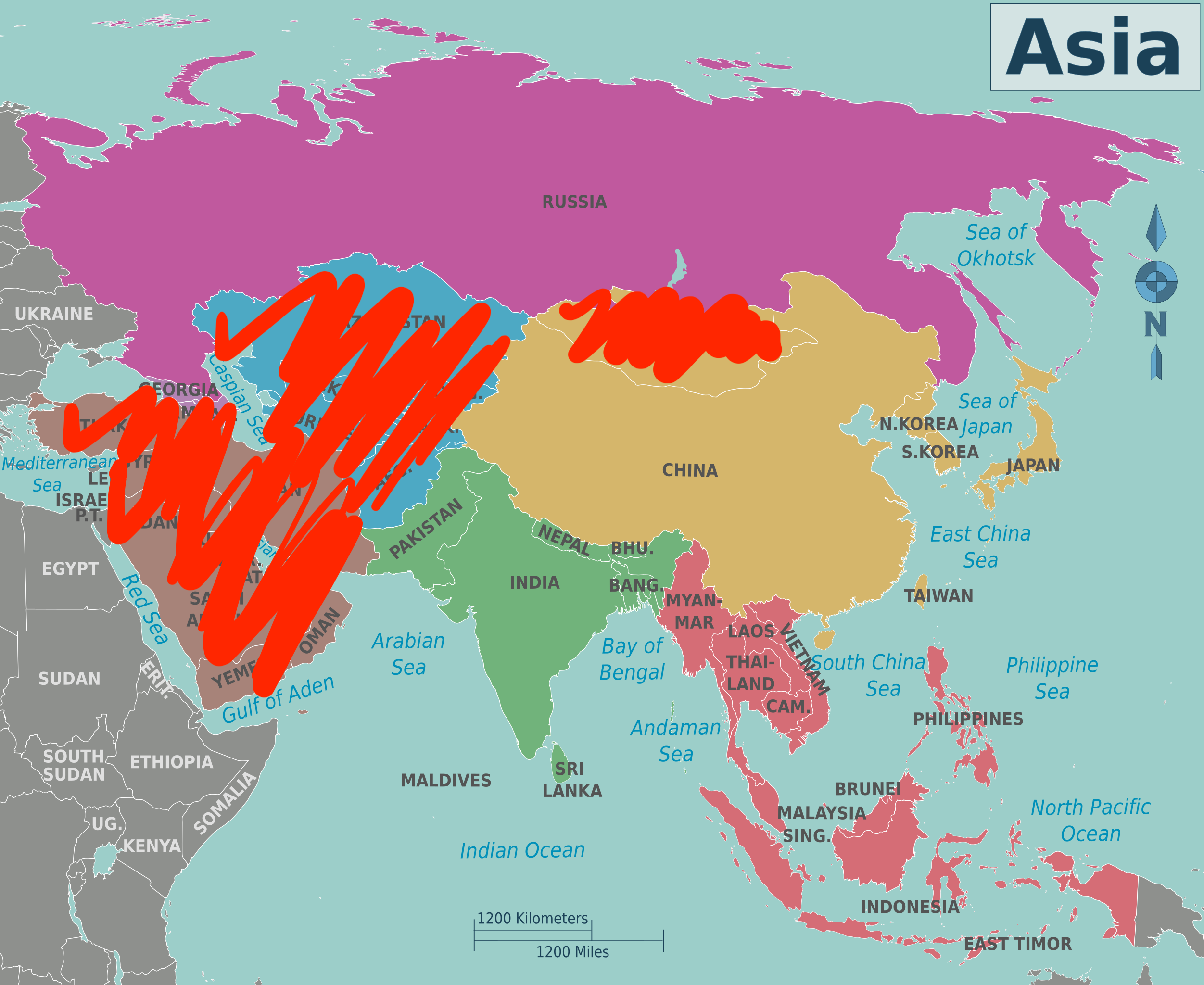 Map of Asia