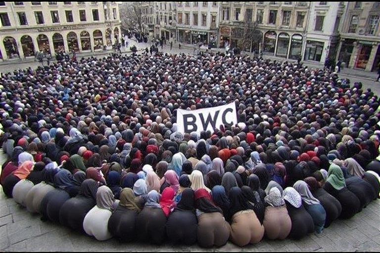 A casual photo of 1000 Muslim 