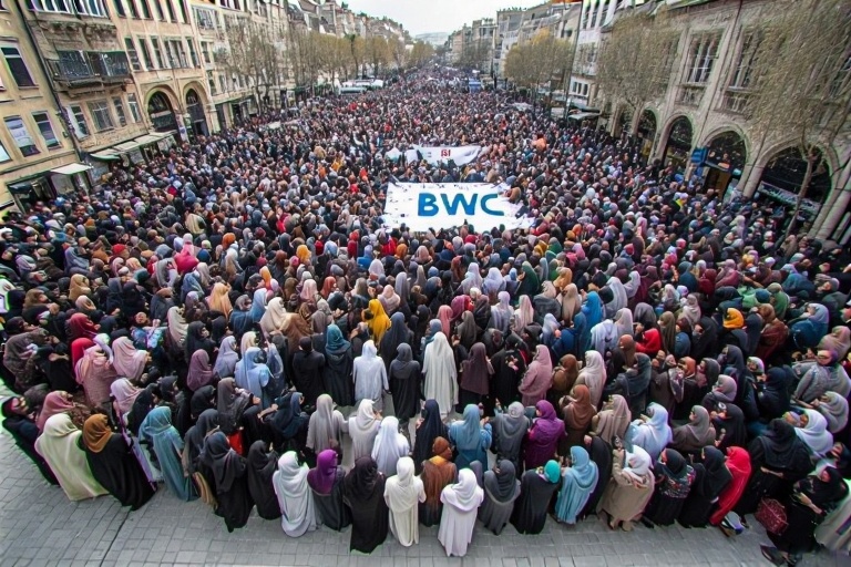 A casual photo of 1000 Muslim  2