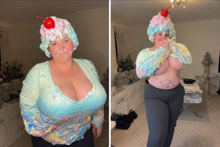 A casual photo of woman big bo 17