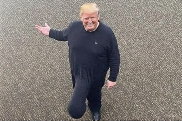 A casual photo of donald trump
