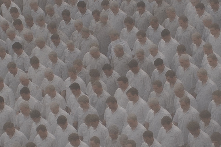 A casual photo of 1000 white m