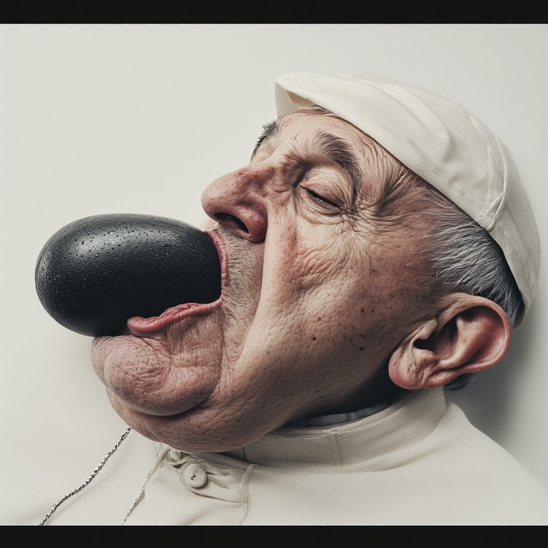 Pope francis swallowing a gian 1