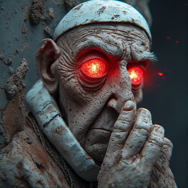 5250524 Pope francis shushing red glow