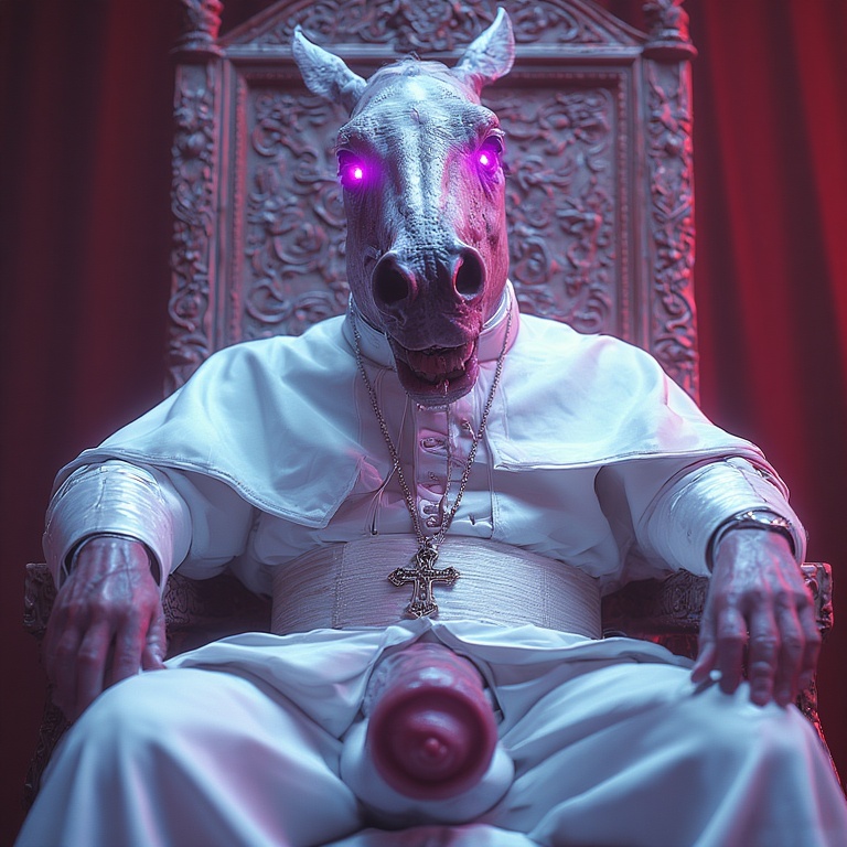 Pope francis with the head of  6